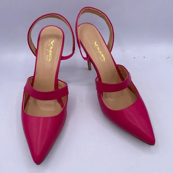 XYD Slingback Pointed Toe On High Heels Dress Shoe - Picture 3 of 11